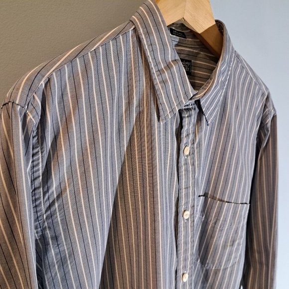 J. Crew Haberdashery 80's 2-Ply men's large long sleeve button down shirt - Picture 4 of 14